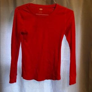 Old Navy red thermal sweater